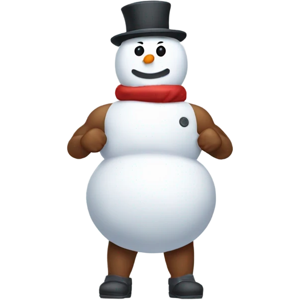 Gym bro snowman  emoji