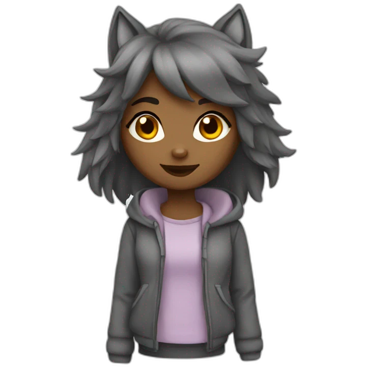 Wolf girl  emoji