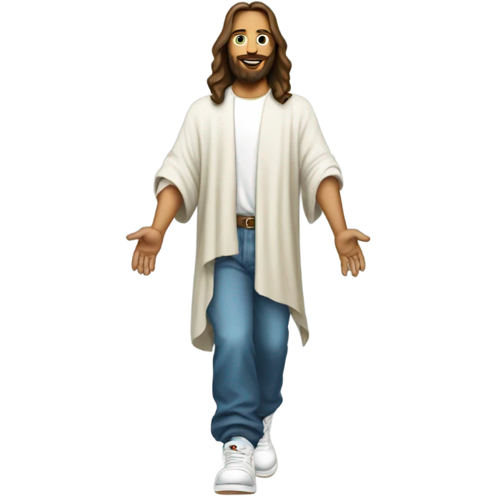Jesus with jordans emoji