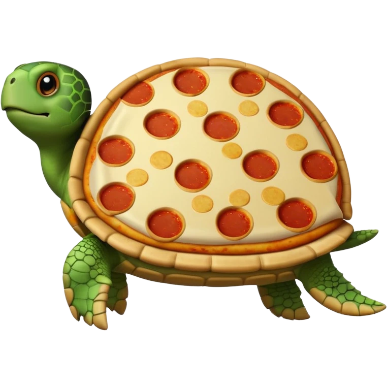 Turtle with a pizza shell emoji