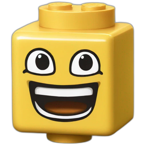 Lego brick happy emoji