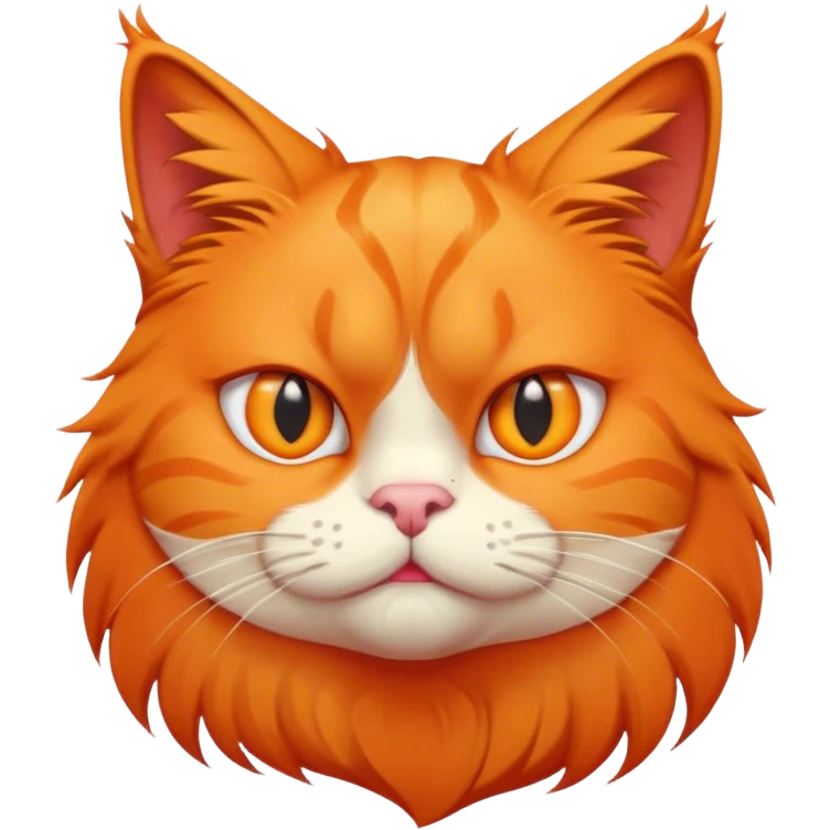 annoyed orange cat emoji