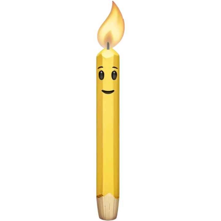 Matchstick without face emoji