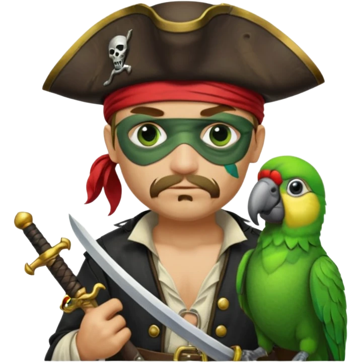 pirate and parrot emoji