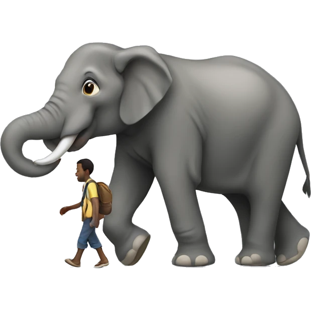 Walking with elephants emoji