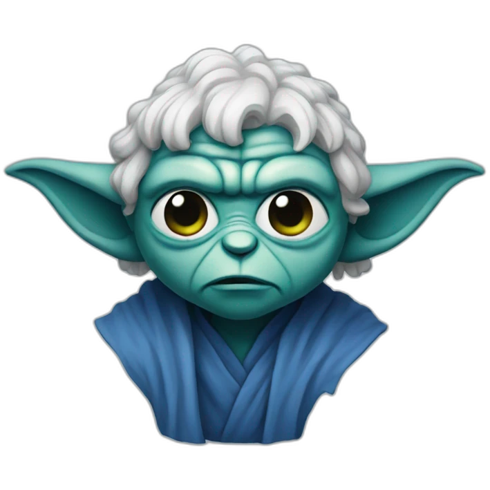 Blue yoda emoji
