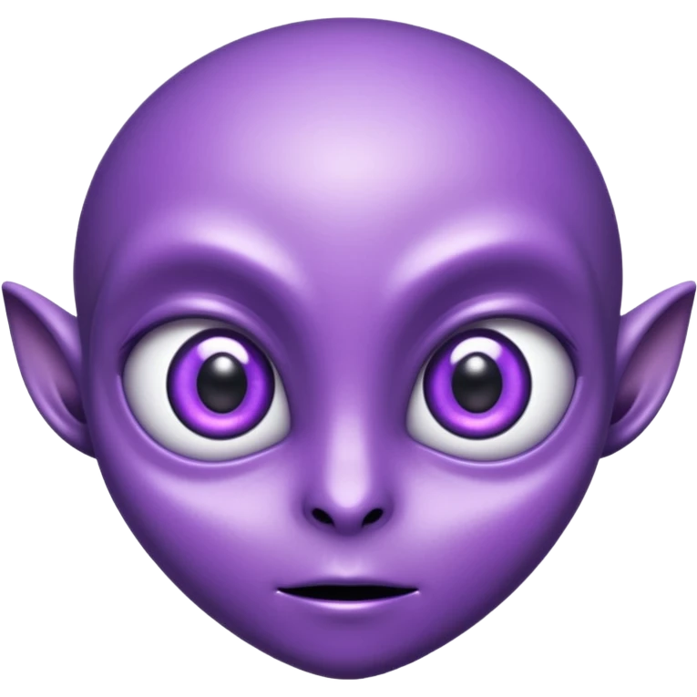 glitter purple alien emoji