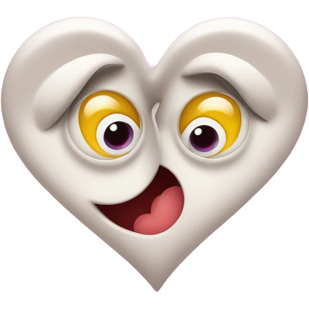 Eye roll with hearts emoji
