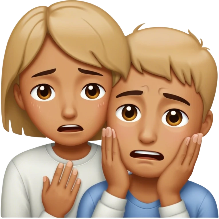 Crying with Freind  emoji