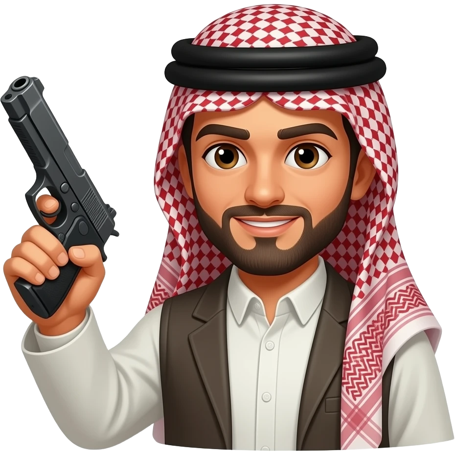 Árabe Con pistola emoji