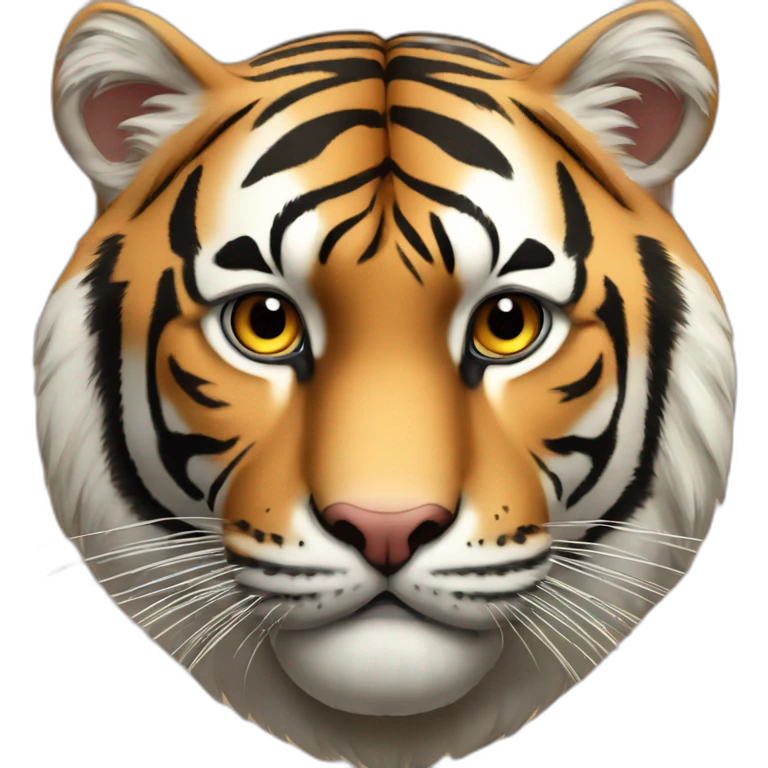 Tigre avec des coeur dans les yeux emoji