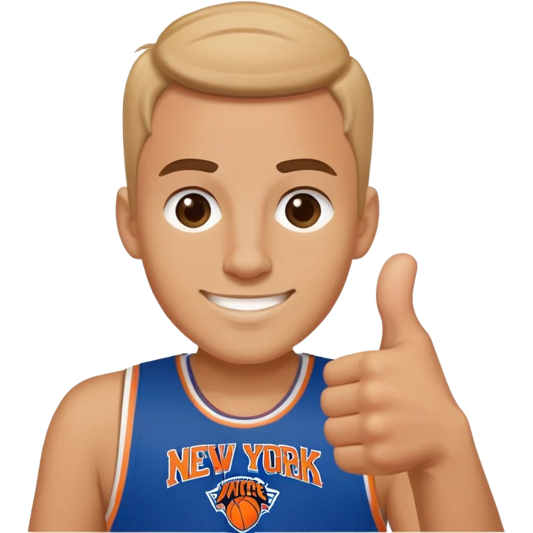 Thumbs up with knicks shirt on emoji