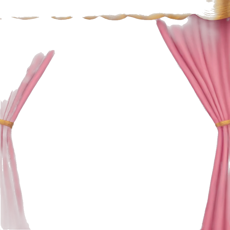 pink and gold curtains emoji
