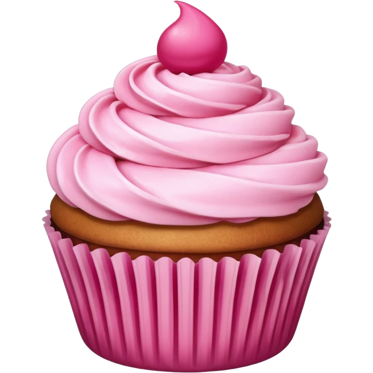 Cupcake with pink icing emoji