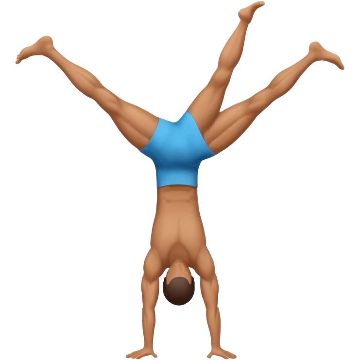 A person who make a on arme handstand in calisthenics emoji