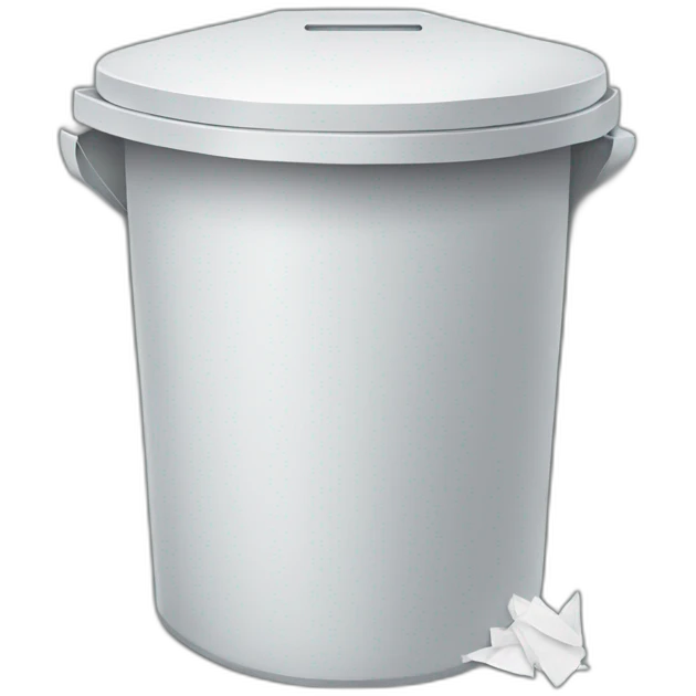 trashcan with paper emoji