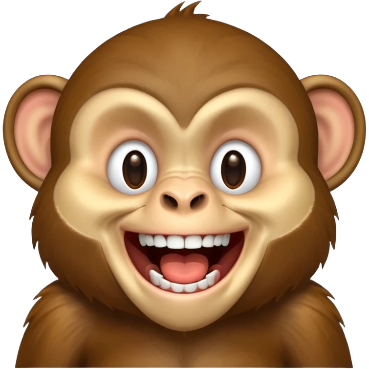 Make a monkey laughibg emoji