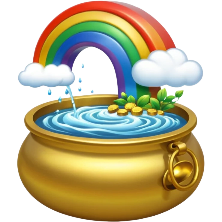 Flowing River leading to pot of gold emoji