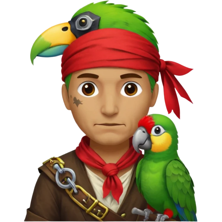 pirate and parrot emoji