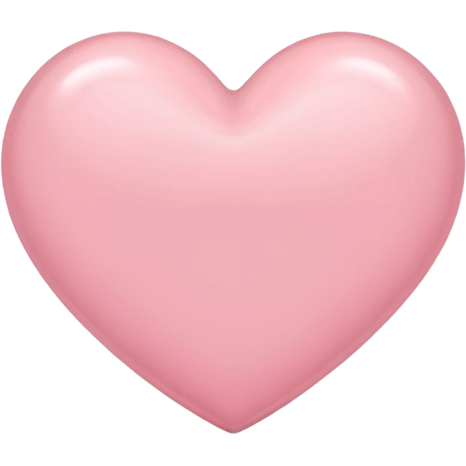 Pale pink heart emoji