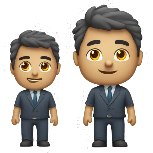Make it professional and without distorting the designMake him stand emoji
