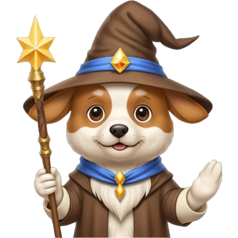 Dog wizard emoji