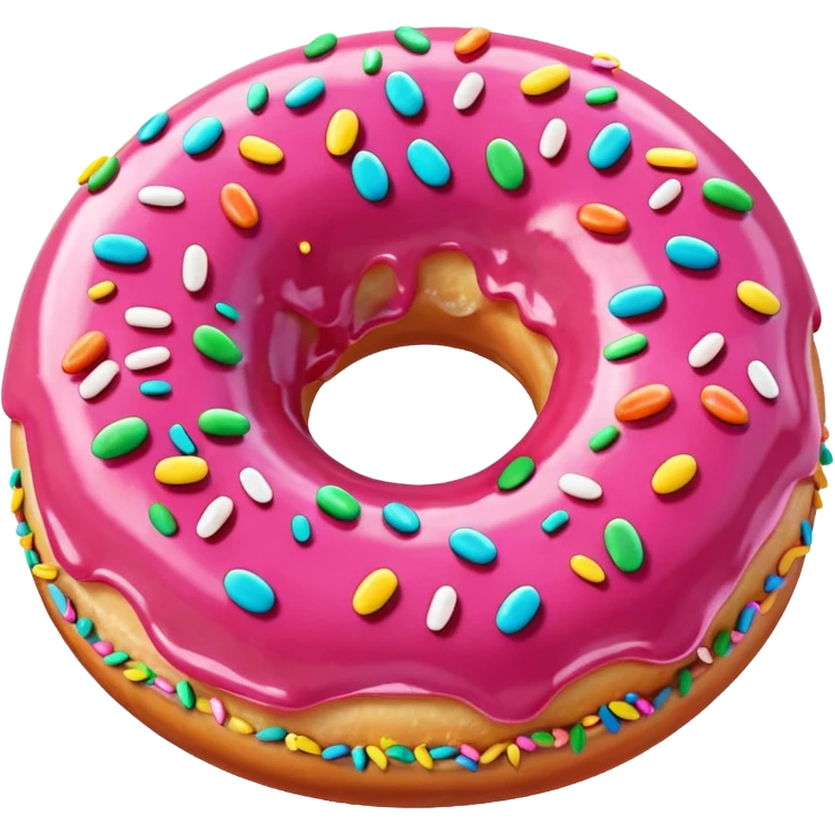 Donut, rose avec des vermicelles emoji