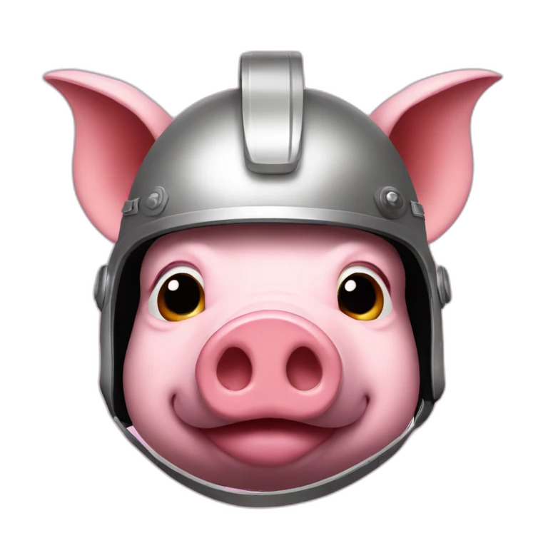 pig in the helmet with letter z on it emoji