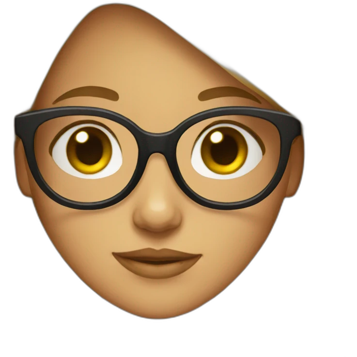 Girl with black glasses emoji