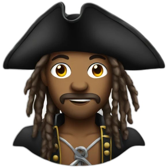 Pirate with dreadlocks emoji