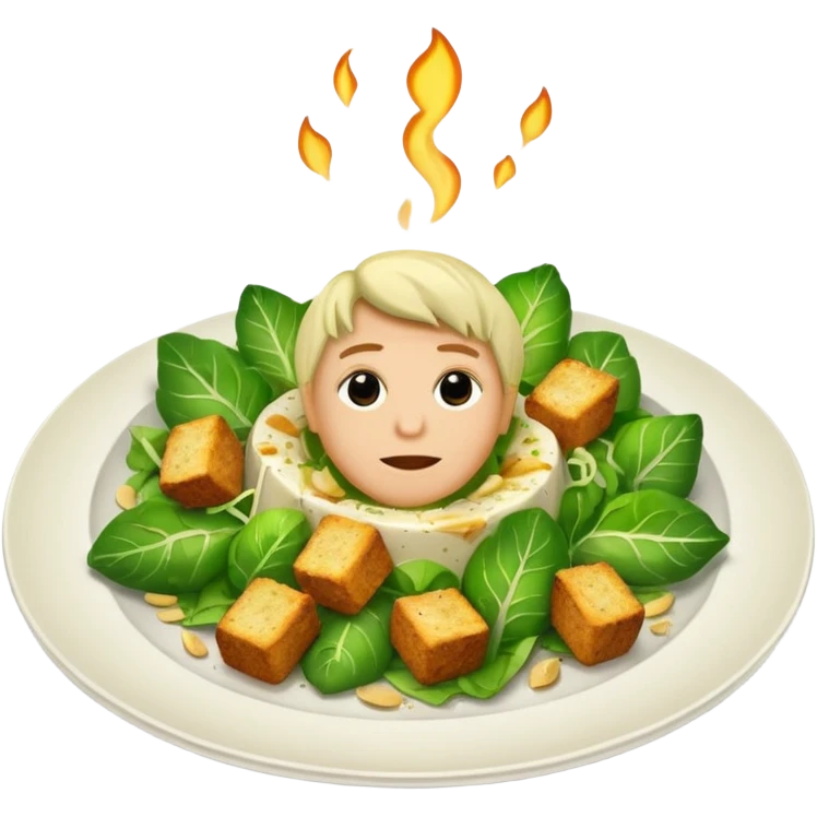 Charred sprout Caesar salad emoji