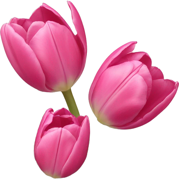 Pink tulips emoji