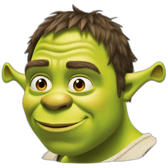 Shrek with luffy's hear cut emoji