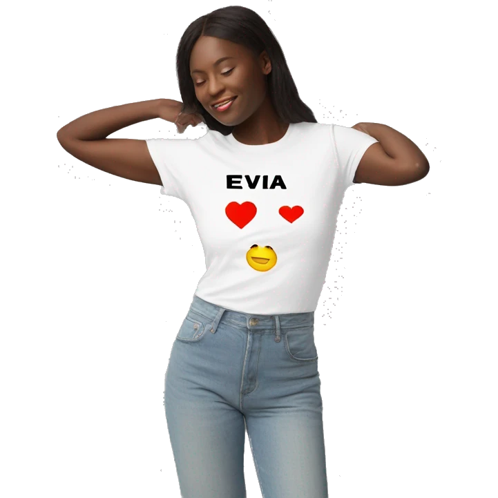 T-shirt with the inscription “I ❤️ eva” emoji