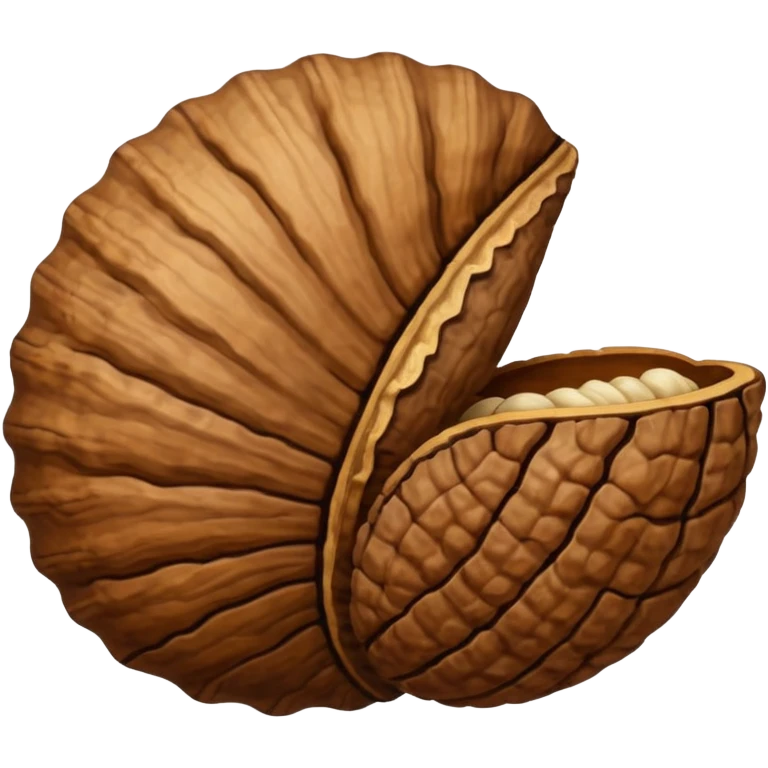 walnut with shall emoji