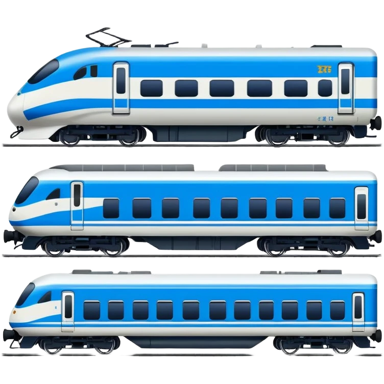 Qinghai-Tibet Railway train, simplified cute emoji style, cartoon modern Chinese train, bold colors emoji