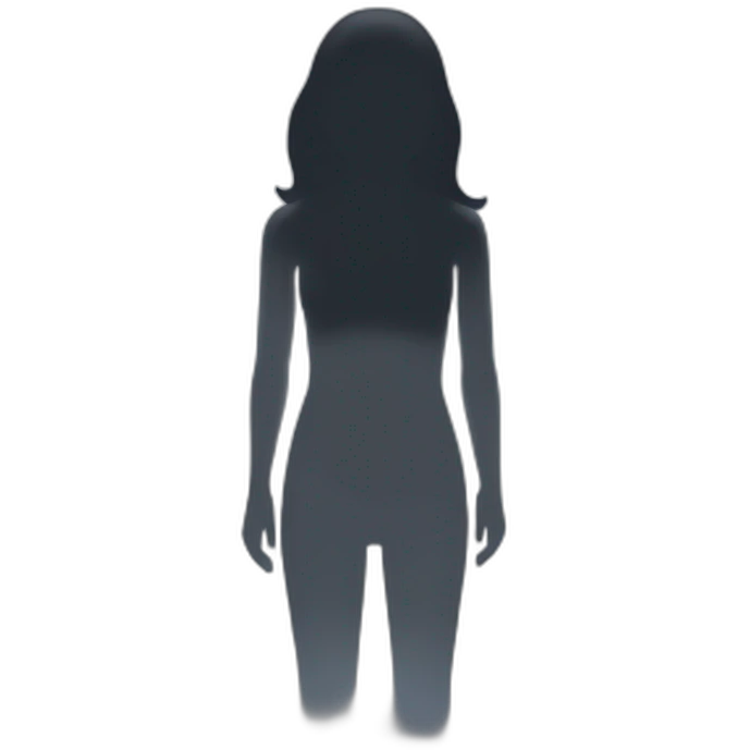 eerie shadow of a woman with straight arms  emoji