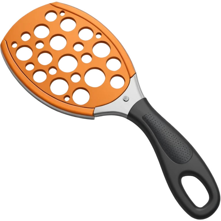 Round perforated blade with a handle  emoji