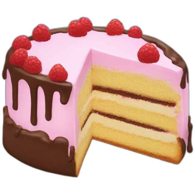 Chat avec gateau emoji