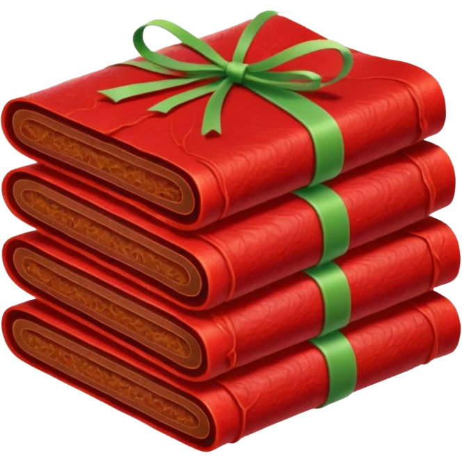 fruit leather pieces stacked, bright and appetizing, simple design emoji