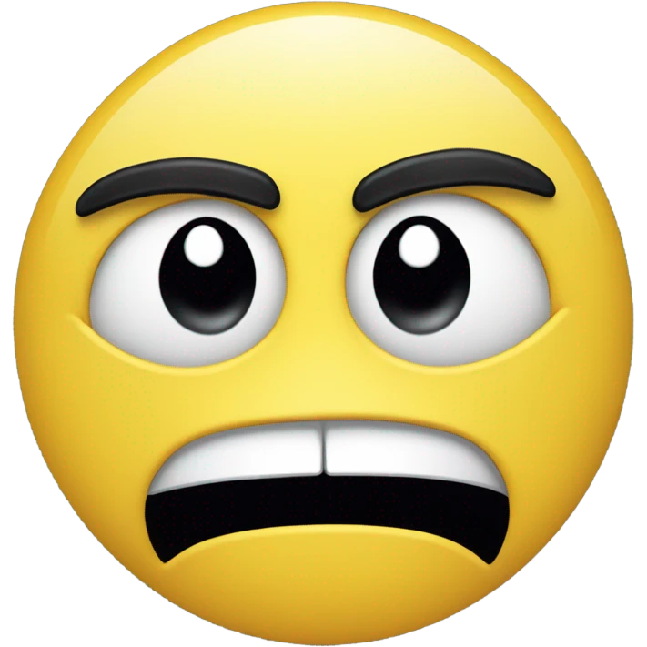 a close up of a yellow smiley face with a black hair, style of emoji, fear emoji, new emoji of biting your lip, emoji, frowning expression, sad emoji, confused facial expression, he looks like a human minion, frown, cynical face, confused expression, frowning, frown!, bored expression, discord emoji, funny emoji emoji