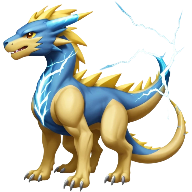 Manectric-Luxrah-Draco-Fakémon-hybrid-creature (full body), 4 legs emoji