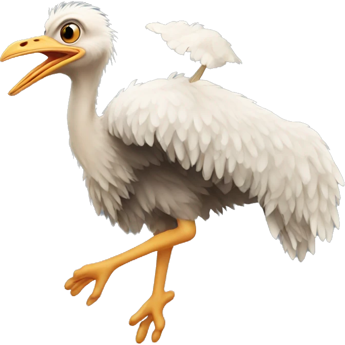 flying ostrich emoji