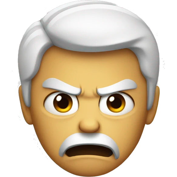 Angry face emoji