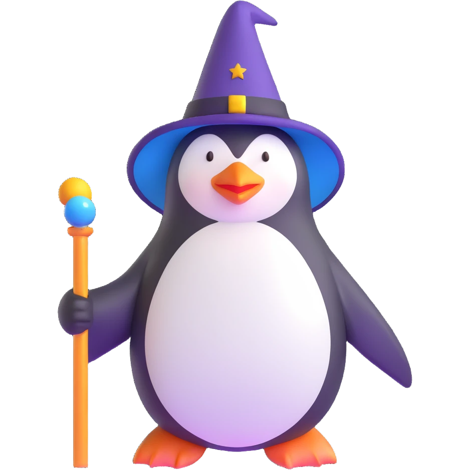 penguin wizard emoji