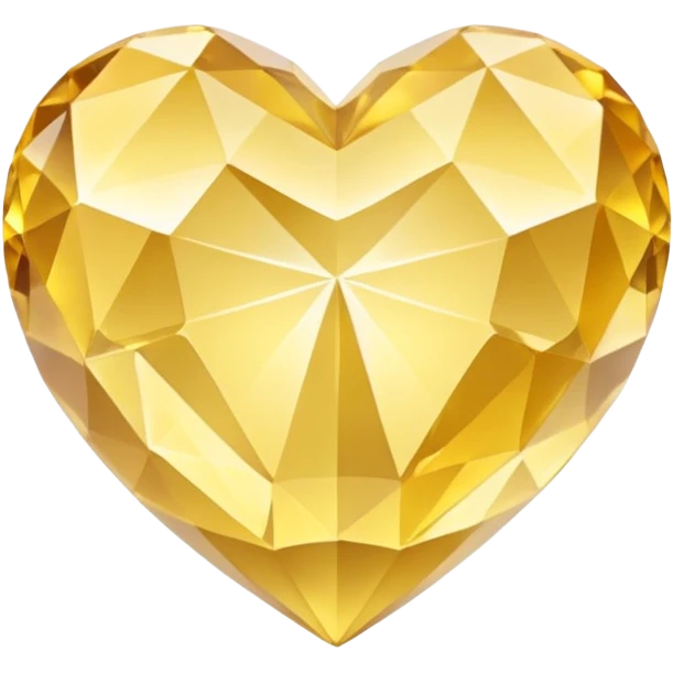 Crystals Pastel gold yellow heart 3D  emoji