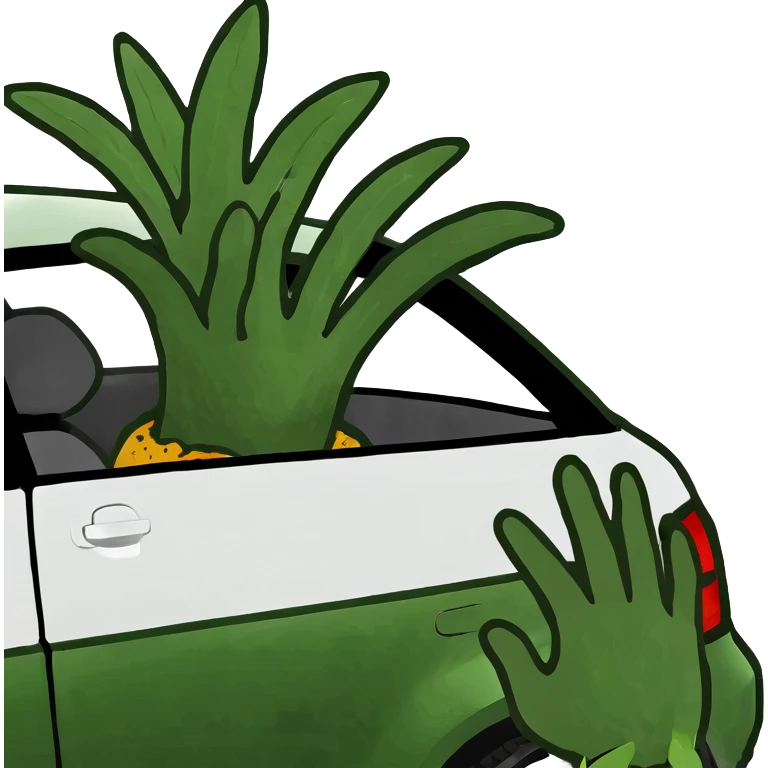 Fingers in car emoji