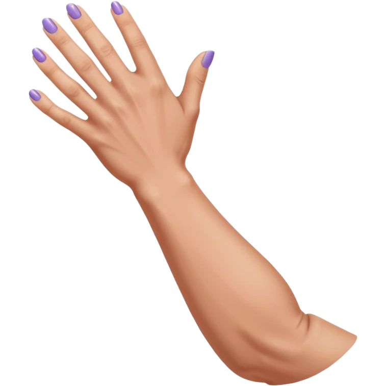 Female arm with muscle and manicured hands  emoji