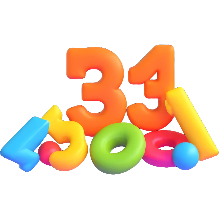 +5 number, three-dimensional, in a cartoon style, on a white background, bright colors, with a perspective composition, high saturation, prominent details, floating effect, lively atmosphere emoji