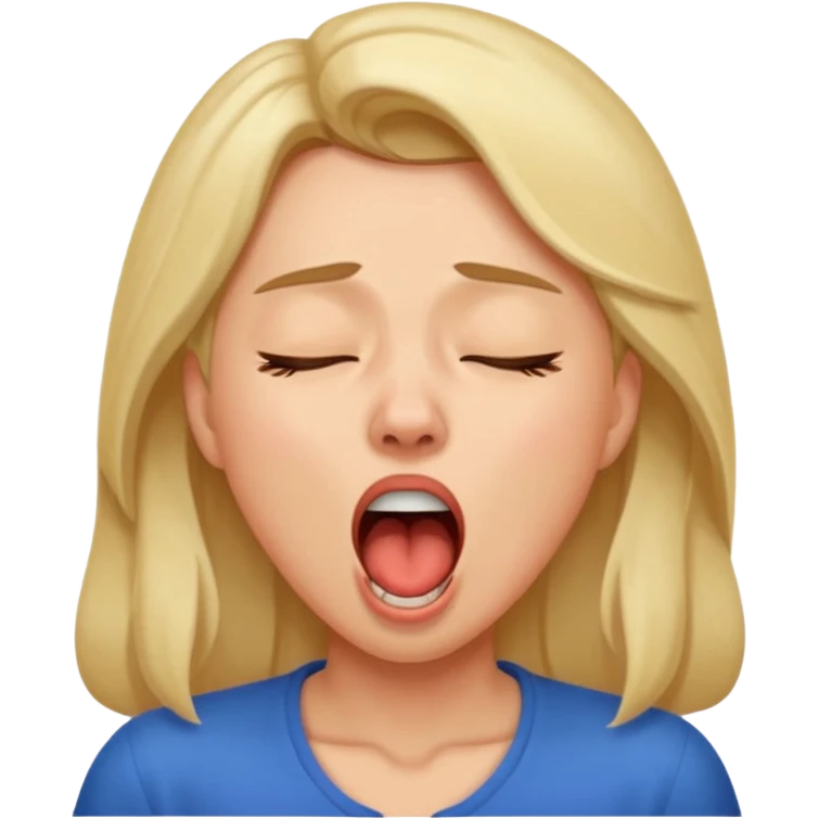 woman  Yawning without Hand emoji